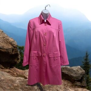 Elegant Pink Trench Coat for Women